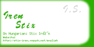 iren stix business card